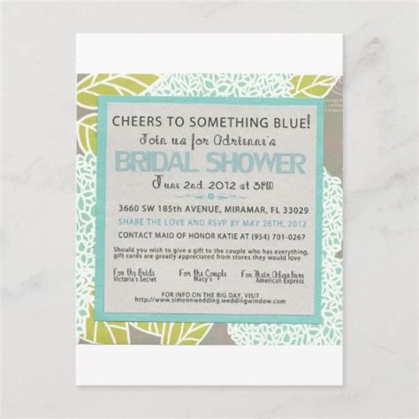 Something Blue Bridal Shower Invitation | Zazzle.com