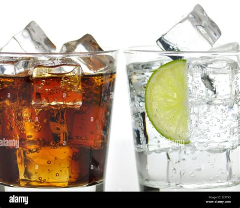 The sweet cooled drinks with ice Stock Photo - Alamy