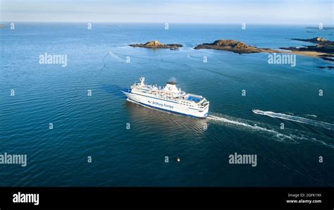 Saint Malo Brittany North Western France Aerial View Of The