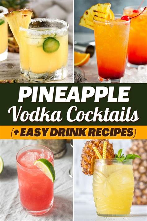 Pineapple Vodka Cocktails Easy Drink Recipes Recipe Pineapple Vodka Vodka Mixed Drinks