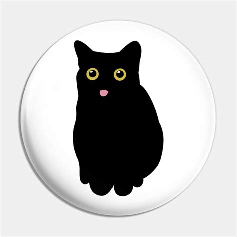 Black Cat Meme Black Cat Pin Teepublic