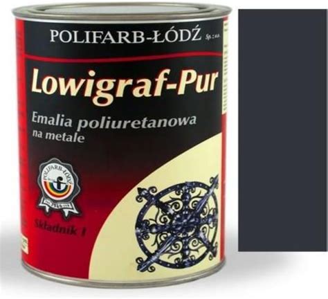 Polifarb Lowigraf Pur Emalia Poliuretanowa 2 5L Grafit Gładki