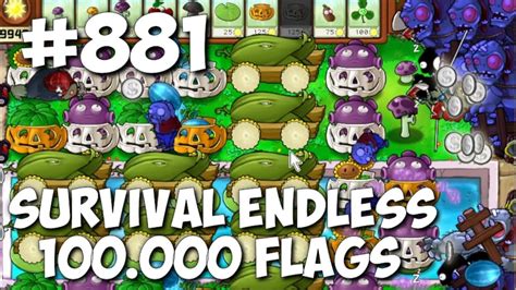 Plants Vs Zombies Survival Endless Flags Part