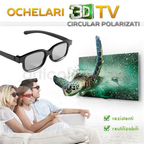 Ochelari Tip Wayfarer 3d Pasivi Polarizati Pentru Tv