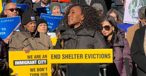 New Yorkers Rally Against Eviction Of Asylum Seekers