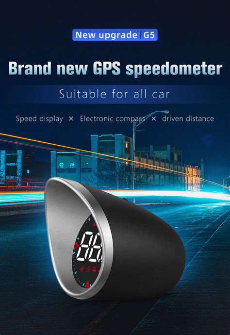 Digital Display Gps Speedometer Hud Mph Km H Overspeed Warning For Car