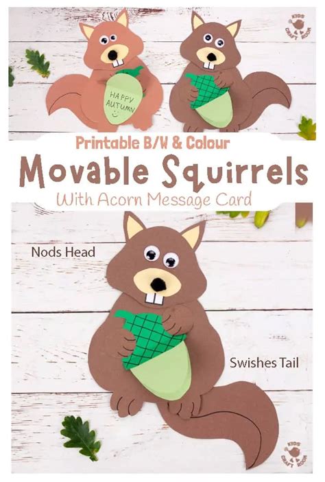 Easy Movable Squirrel Craft Kids Craft Room