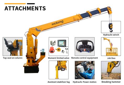 China Hydraulic Folding Knuckle Boom Crane Telescopic Marine Flange