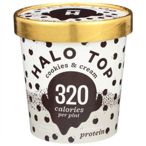 Halo Top Cookies And Cream Light Ice Cream Pint 16 Fl Oz 128 Fl Oz