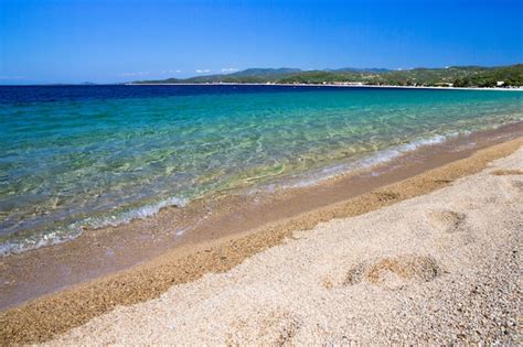 Premium Photo | Golden beach at the greece