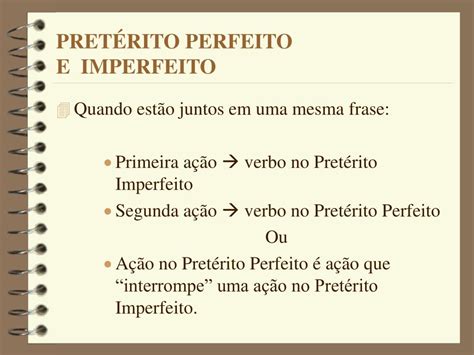 PPT PRETÉRITO PERFEITO E PRETÉRITO IMPERFEITO PowerPoint Presentation