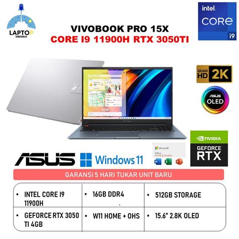 Jual Asus Vivobook Pro X Oled K He I H Rtx Ti Gb Ram