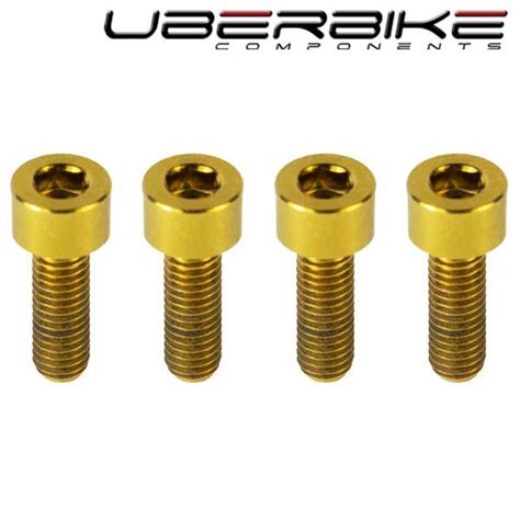 Uberbike M X Avid Titanium Brake Lever Bolt Upgrade Kit Gold