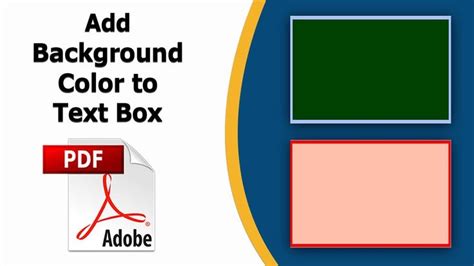 How To Add Background Color To Text Box In Adobe Acrobat Pro Dc In 2022 Colorful Backgrounds