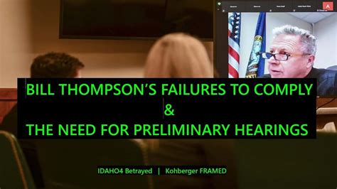 Kohberger Bill Thompson S Failures To Comply The Need For