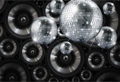 7x5ft Disco Party Backdrop Silver Disco Ball Stage Night Club Music ...