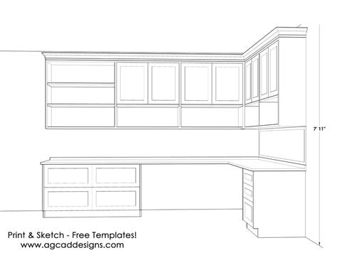 Office Desk Concept free templates - (310) 431-7860 agcaddesign@gmail.com