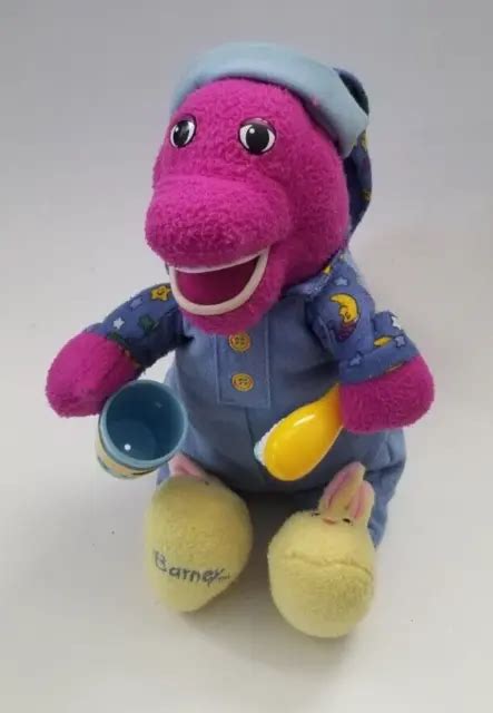 Vintage 2001 Barney The Dinosaur Brush Your Teeth Talking Singing Plush