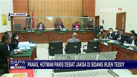 Panas Ini Momen Debat Hotman Paris Dan Pengacara Teddy Minahasa Di