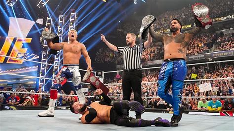 Cody Rhodes Jey Uso Win The Undisputed WWE Tag Team Titles Finn