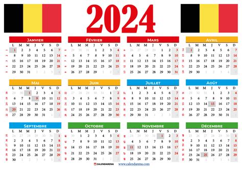 Calendrier Belgique Imprimer Gratuitement By Calendarena Medium