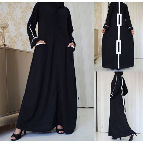 Jual Exclusive Abaya Hitam Bordir Turkey Saudi Premium Shopee Indonesia