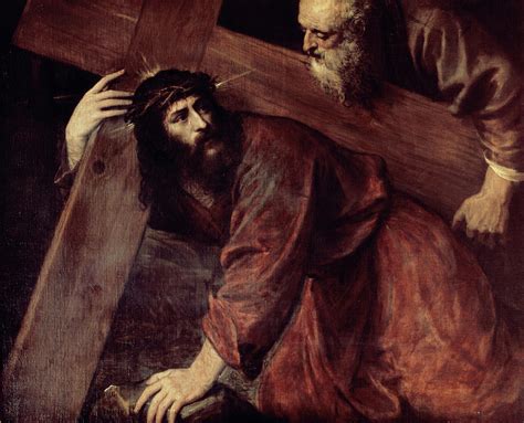 Christ And Simon The Cyrenian By Titian Painting By Artist Titian