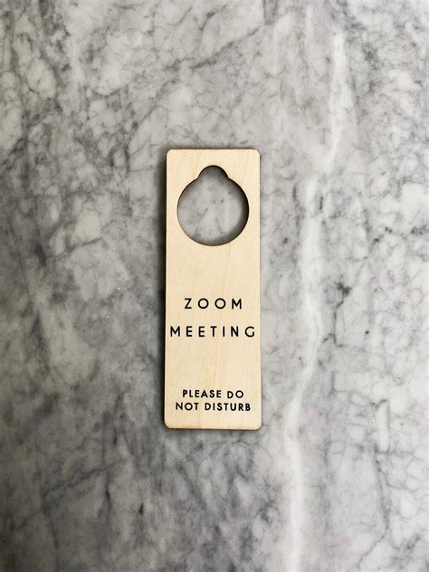 Zoom Meeting Door Knob Hanger Sign Online Virtual Learning | Etsy