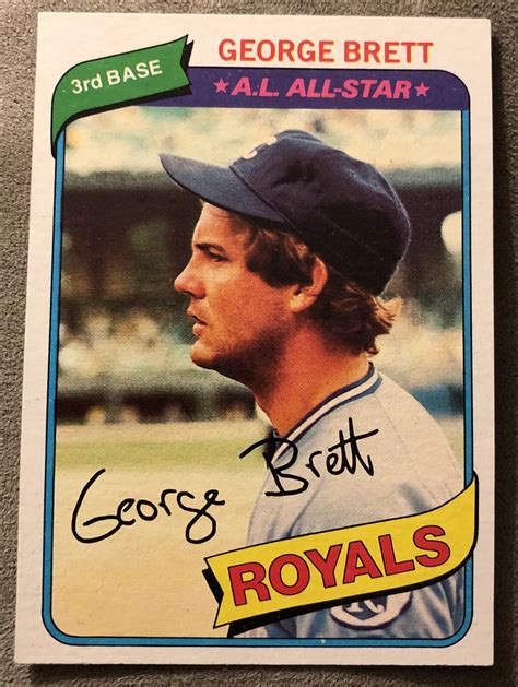 Topps George Brett Card Radmanplast