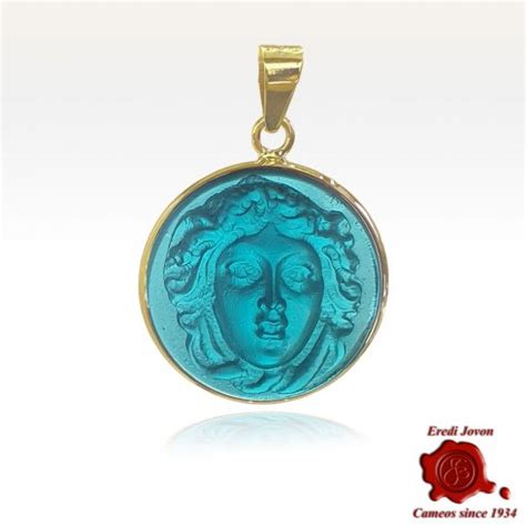 Ciondolo Cammeo Medusa Ad Intaglio In Oro Eredi Jovon Venezia