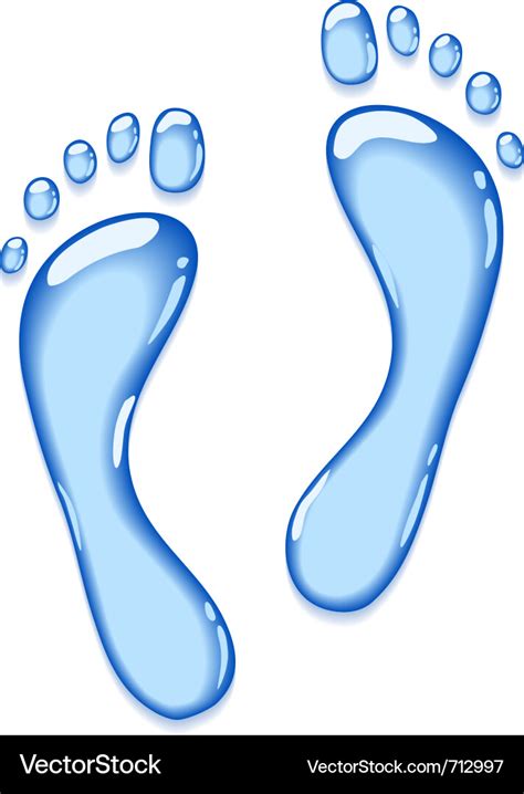 Water Footprint Royalty Free Vector Image Vectorstock