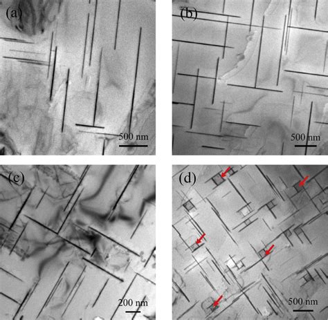 Representative Tem Images Showing The Q Al Cu Precipitates In The