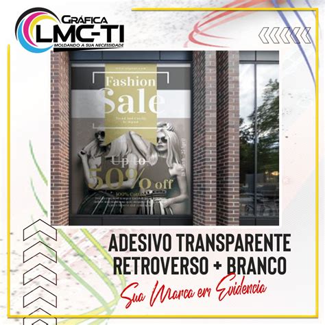 Adesivo Transparente Retroverso Branco