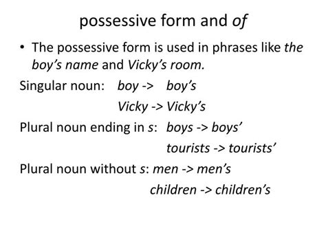 PPT - possessive form and of PowerPoint Presentation, free download - ID:2610343