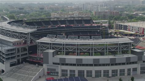 5k Stock Footage Aerial Video Approaching Nationals Park Baseball