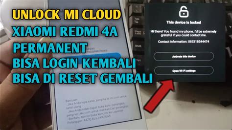 Unlock Mi Cloud Xiaomi Redmi A Permanen Akun Mi Kekunci Bisa Login