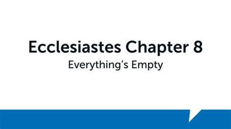 Ecclesiastes Chapter 8 2 Logos Sermons