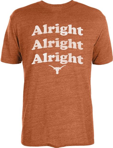 University Of Texas Authentic Apparel Mens Texas Longhorns Burnt Orange ‘alright Alright