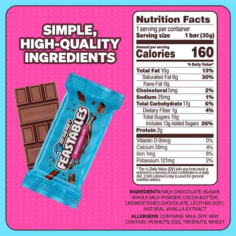 Feastables MrBeast Variety Pack Milk Chocolate Bars 1 24 Ounce Pack