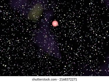 Night Red Star Galaxy Universe Filled Stock Illustration 2168372271 ...