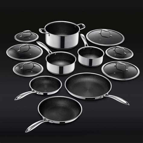 12 Piece Cookware Set With Lids | HexClad – Hexclad Cookware