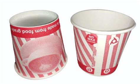 White Base 75ml Disposable Paper Printed Tea Cup Capacity 200ml At