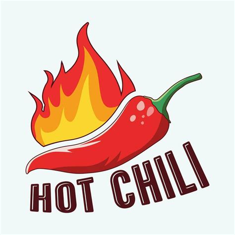 Red Hot Chili Logo Design Vector Illustration Spicy Pepper Logo Vector Red Chili Logo Chili