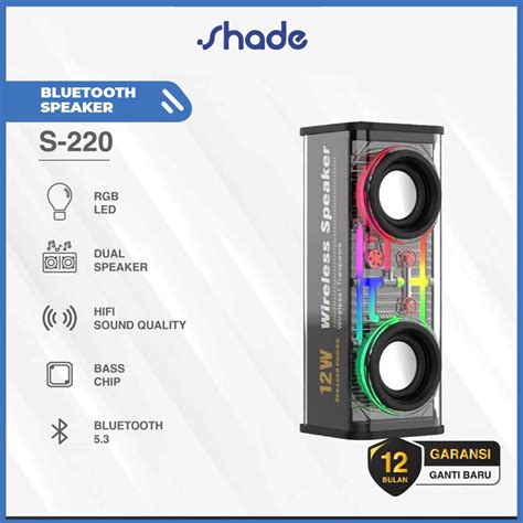 Jual Shade Speaker Bluetooth W Double Subwoofer Music Speaker Rgb Led