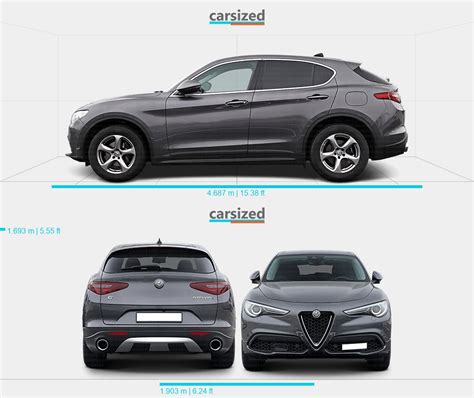 Alfa Romeo Stelvio Present Dimensions Front View