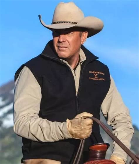 Herren Yellowstone Weste Kevin Costner John Dutton Schwarz