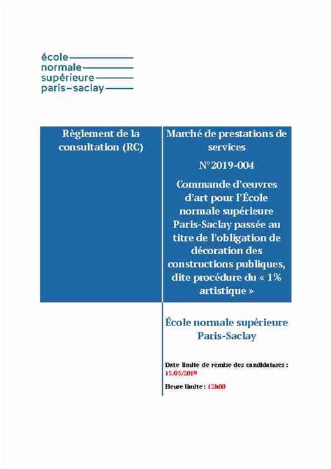 R Glement De La Consultation Rc March De Prestations De Pdf