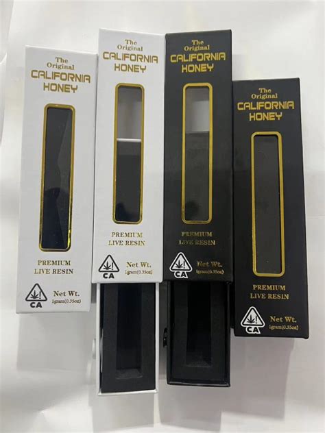 California Honey Disposable Vape Black Carts Packaging Wholesale With