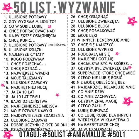 Co zrobić aby poznać siebie WYZWANIE 50 LIST Aniamaluje blog