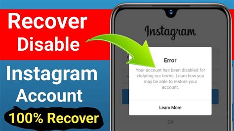 Instagram Account Disabled How To Get Back How To Recover Disabled